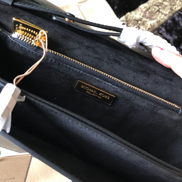 RARE❤️Authentic Michael Kors Collection Calf Leather L.Edition Crosby/Clutch/Shl - Picture 11 of 14